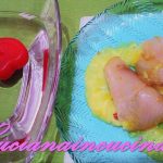 Carpaccio di pesce spada affumicato e ananas con lime e zenzero