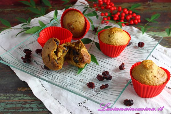 Muffin con mirtilli rossi