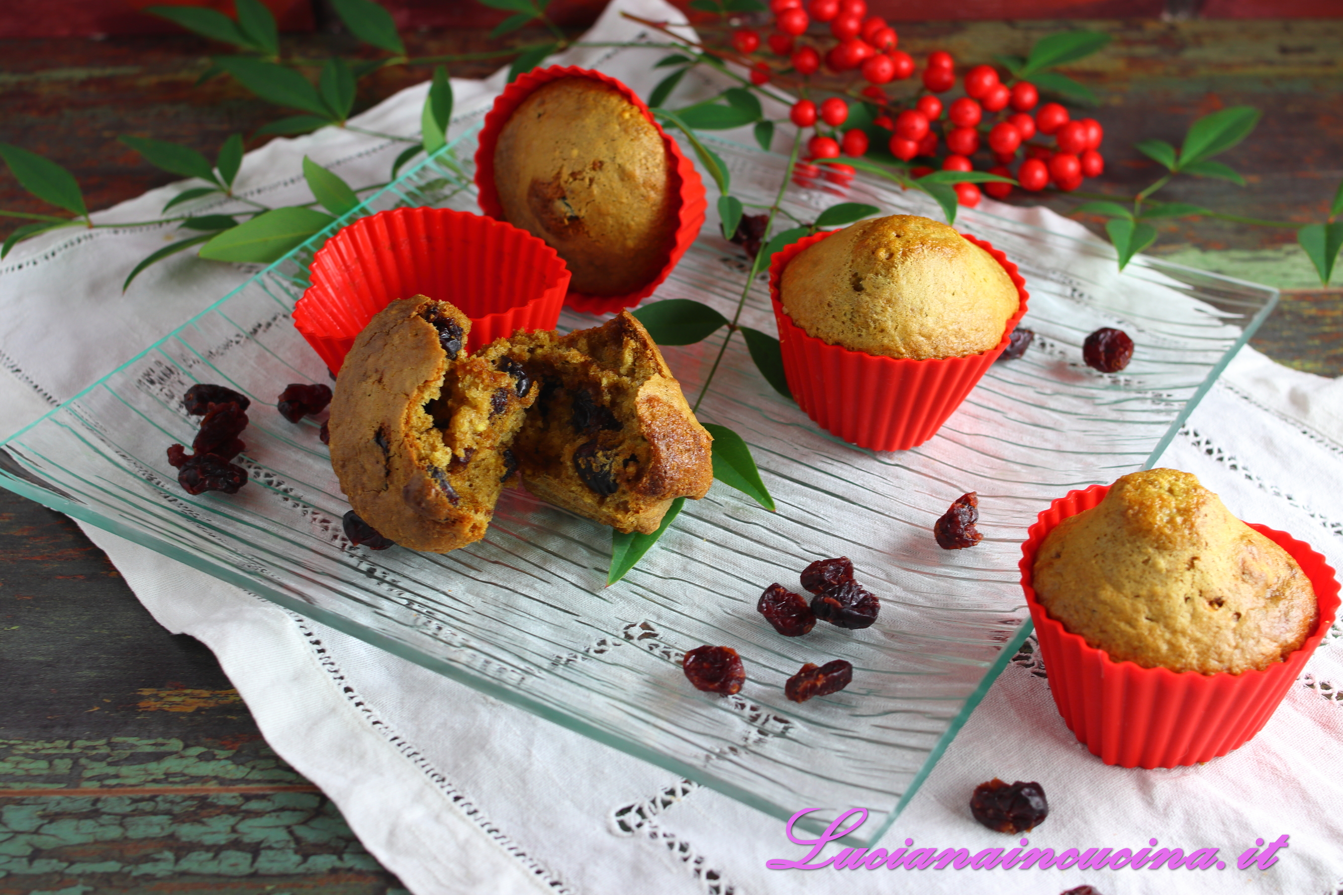 muffins con mirtilli rossi