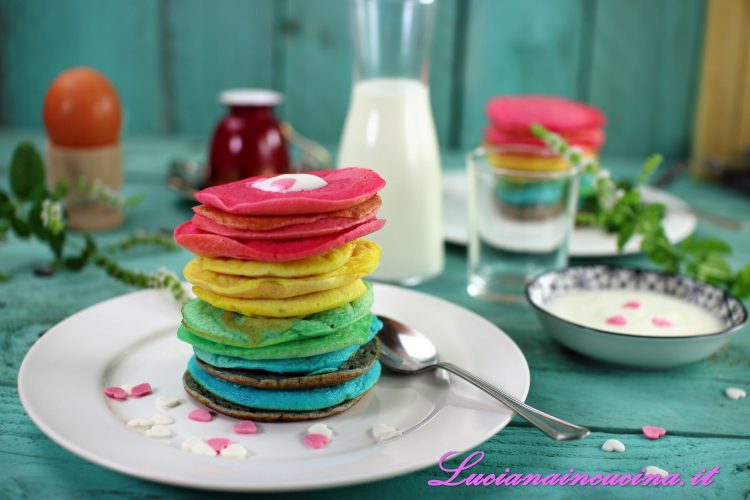 Rainbow pancakes